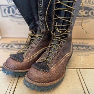 WESCO "Jobmaster" in Full Bison, Custom Design Size 10.5 - One-of-a-kind